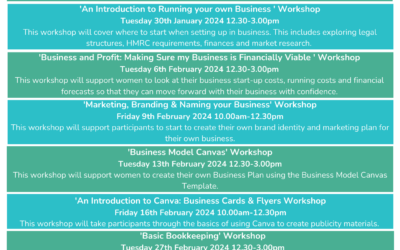 Local Women Local Enterprise Gateshead – January 2024 Workshops